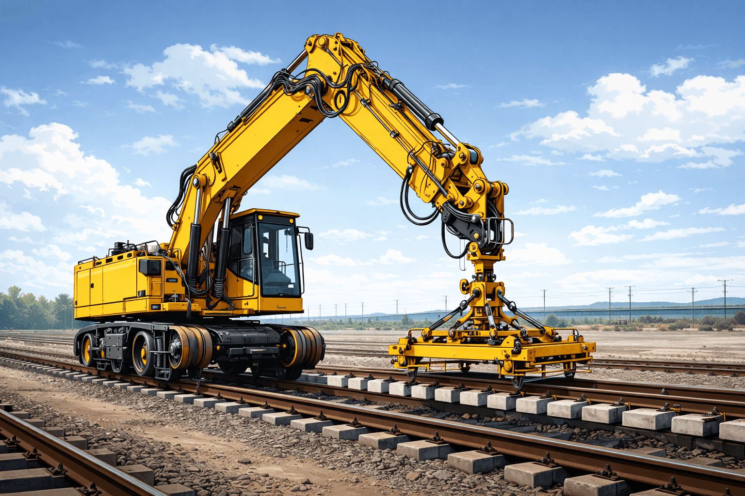 Railforce rail-road excavator